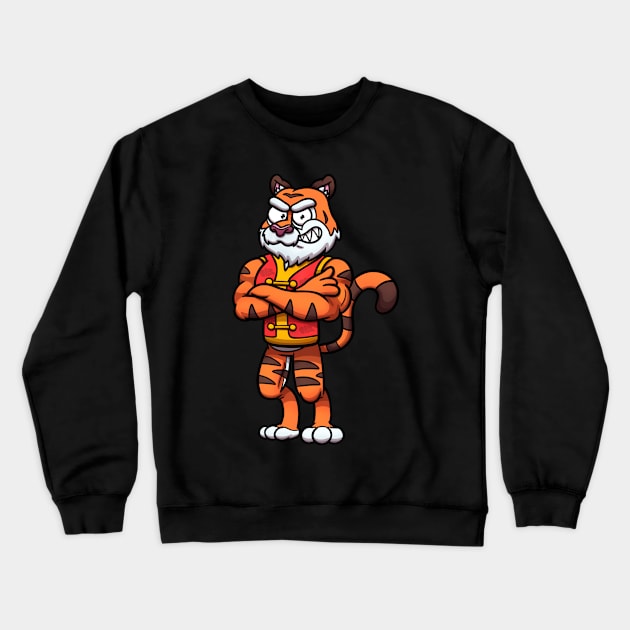 Strong Chinese Tiger Crewneck Sweatshirt by TheMaskedTooner